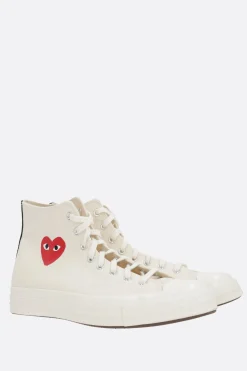 Sneakers>COMME DES GARÇONS PLAY X CONVERSE sneaker high-top Chuck 70 CDG in canvas Bianco