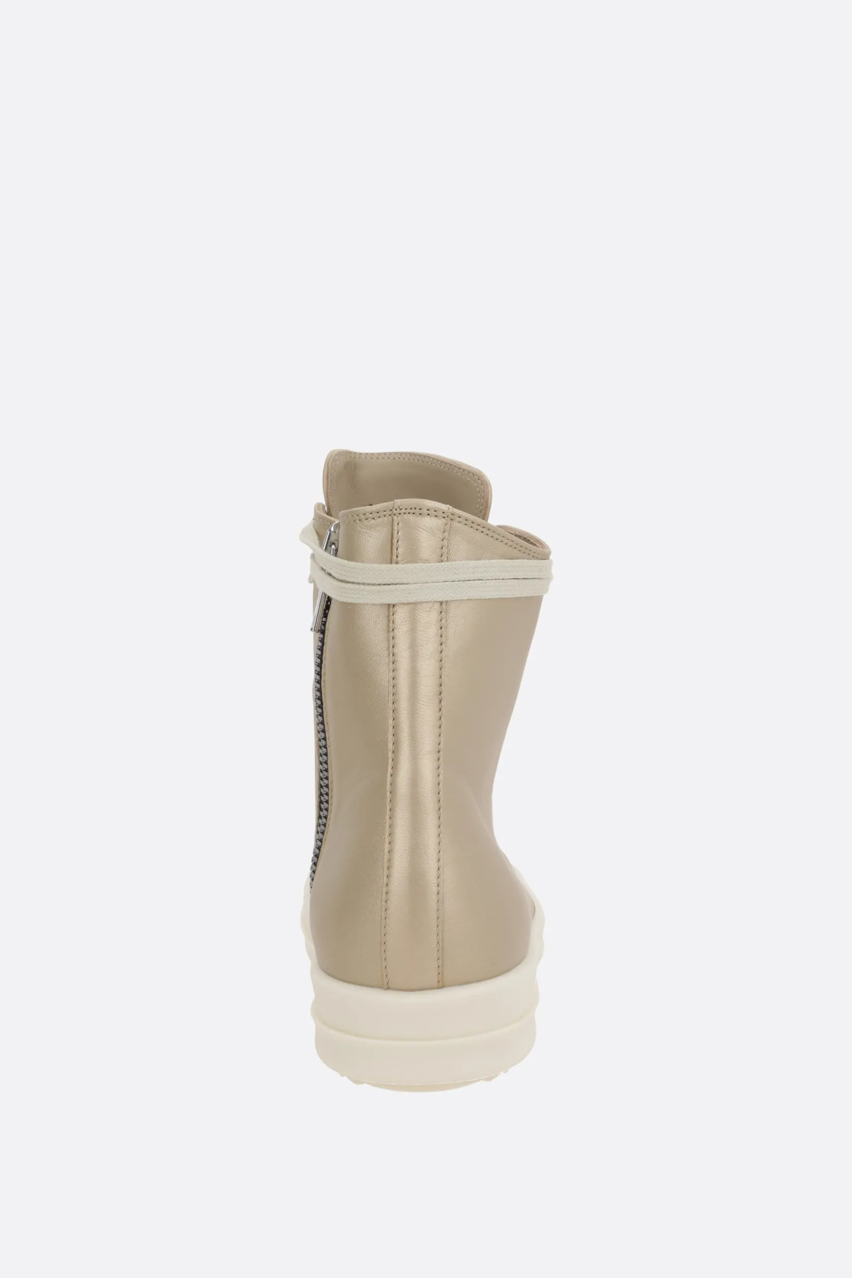 Sneakers>RICK OWENS sneaker high-top in nappa laminata Oro
