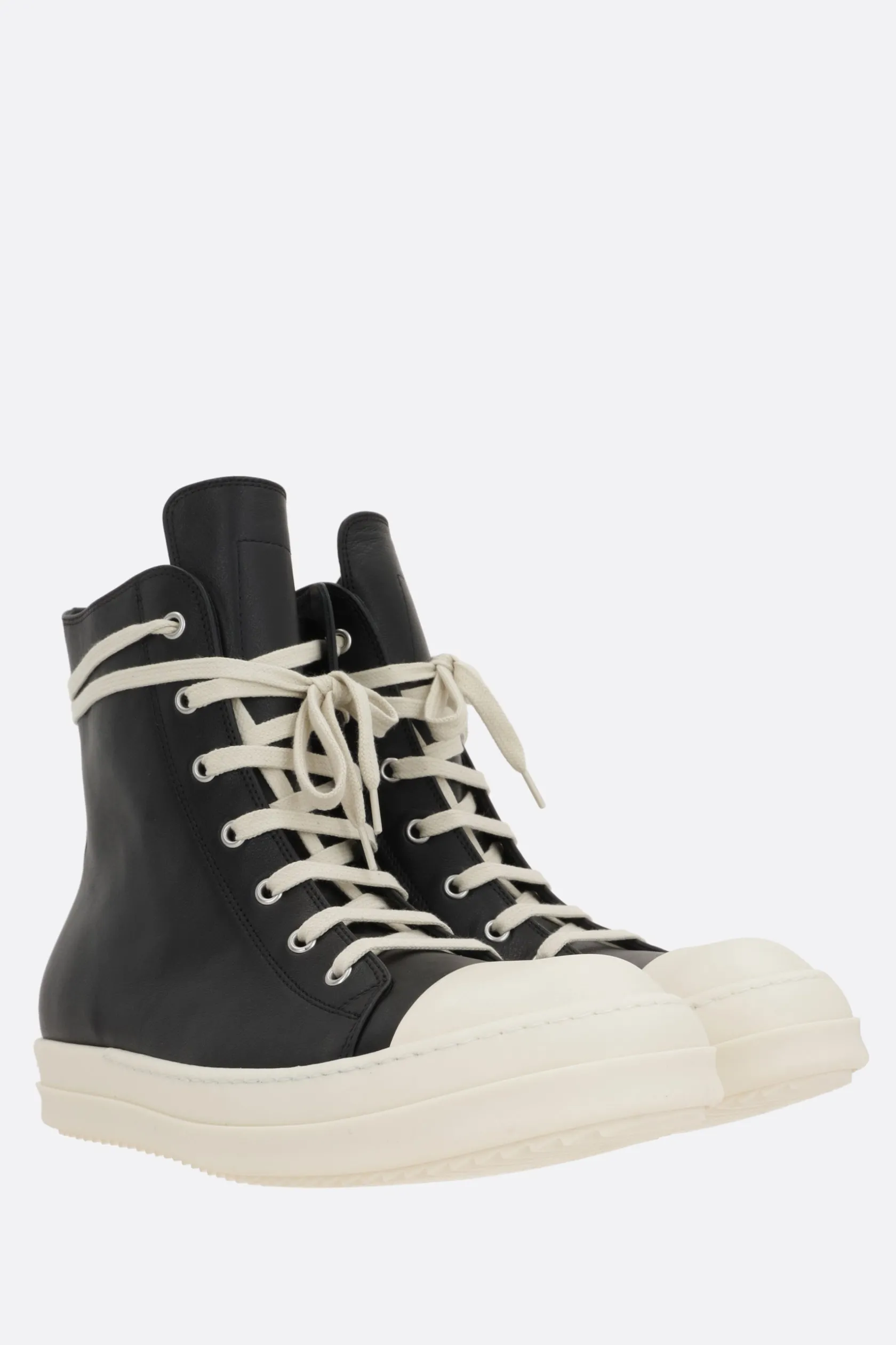 Sneakers>RICK OWENS sneaker high-top in pelle liscia Multicolor
