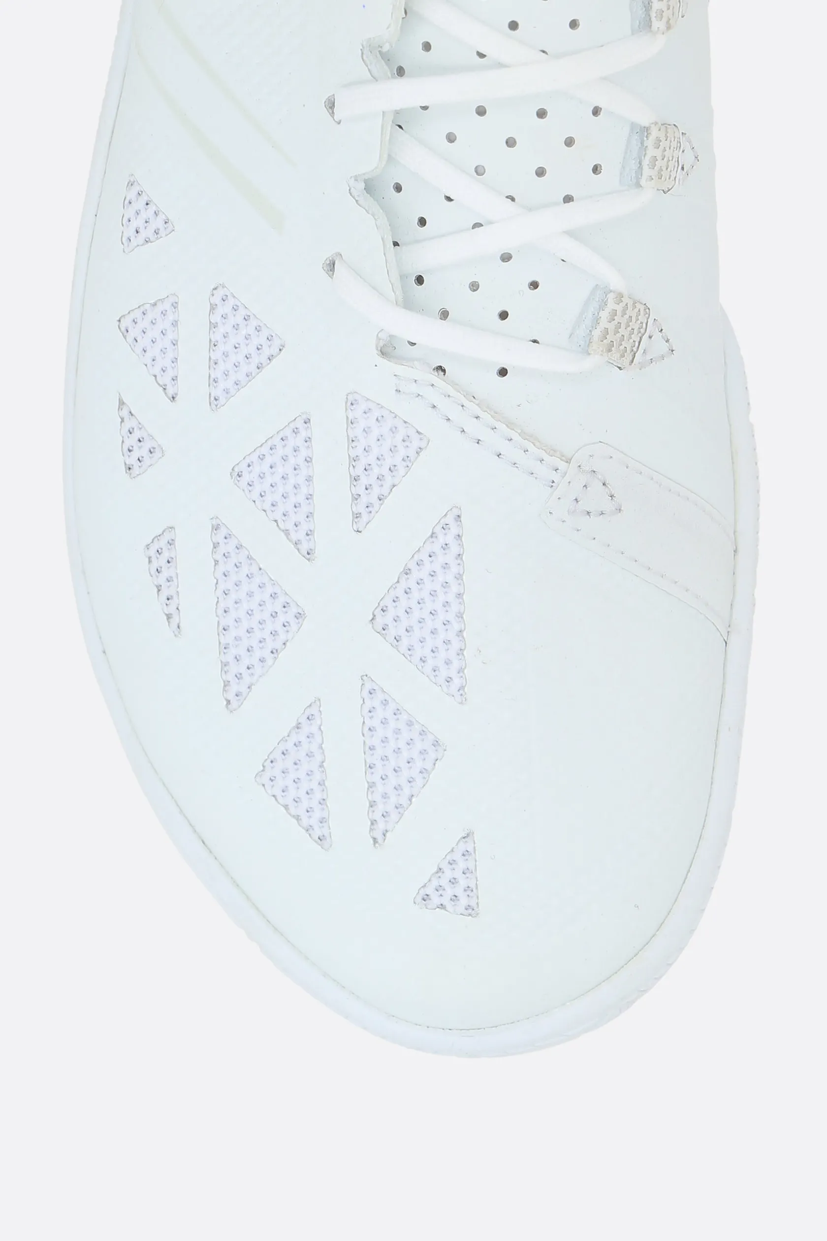 Sneakers>JUNYA WATANABE MAN sneaker in rete e pelle sintetica Bianco