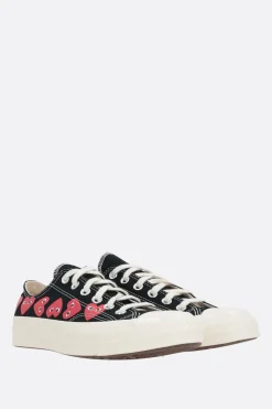 Sneakers>COMME DES GARÇONS PLAY X CONVERSE sneaker low-top Chuck 70 CDG in canvas Nero