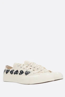 Sneakers>COMME DES GARÇONS PLAY X CONVERSE sneaker low-top Chuck 70 CDG in canvas Bianco