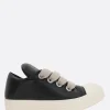 Sneakers>RICK OWENS sneaker low-top in pelle liscia imbottita Nero