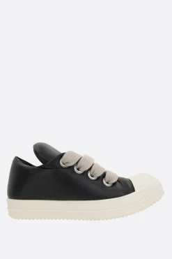 Sneakers>RICK OWENS sneaker low-top in pelle liscia imbottita Nero