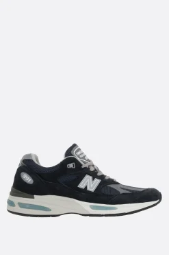 Sneakers>NEW BALANCE sneaker MADE in UK 991 in mesh e suede Blu