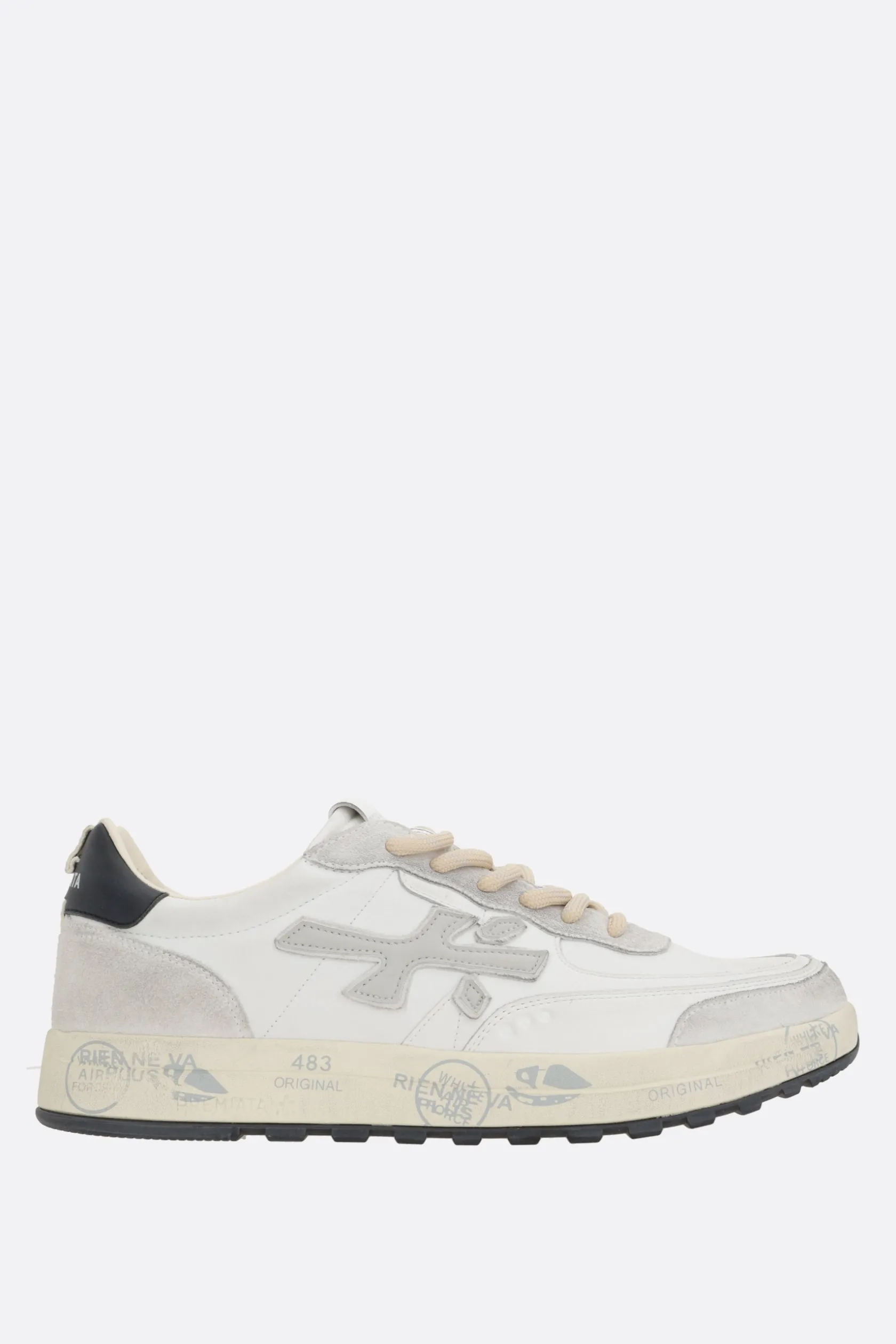 Sneakers>PREMIATA sneaker Nous in pelle liscia e suede Bianco