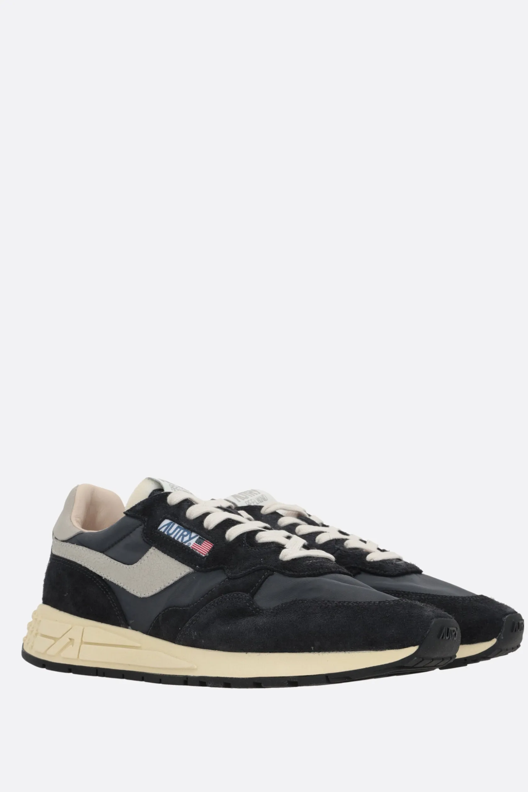 Sneakers>AUTRY sneaker Reelwind in nylon e suede Nero