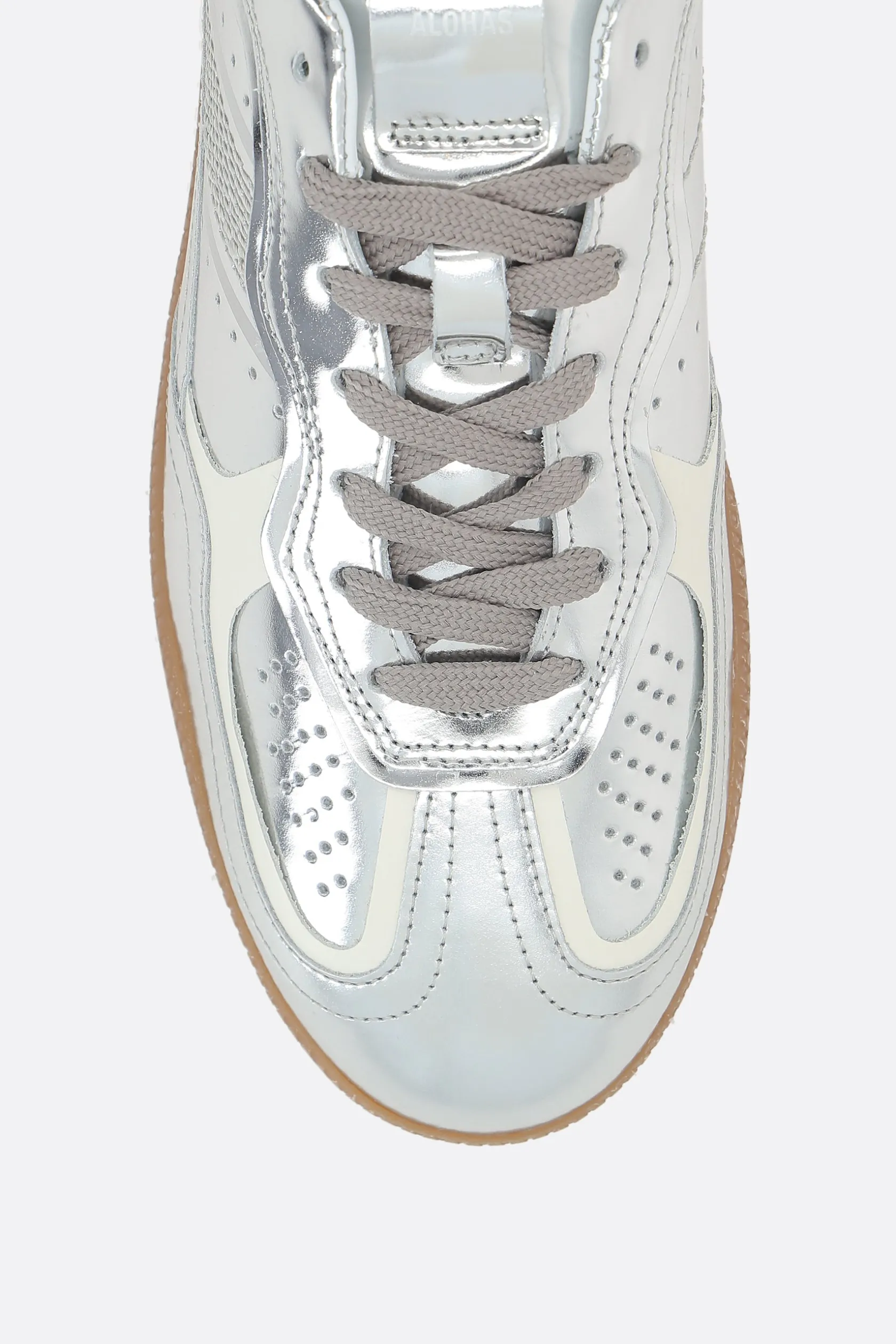 Sneakers>ALOHAS sneaker tb.490 in pelle laminata Argento