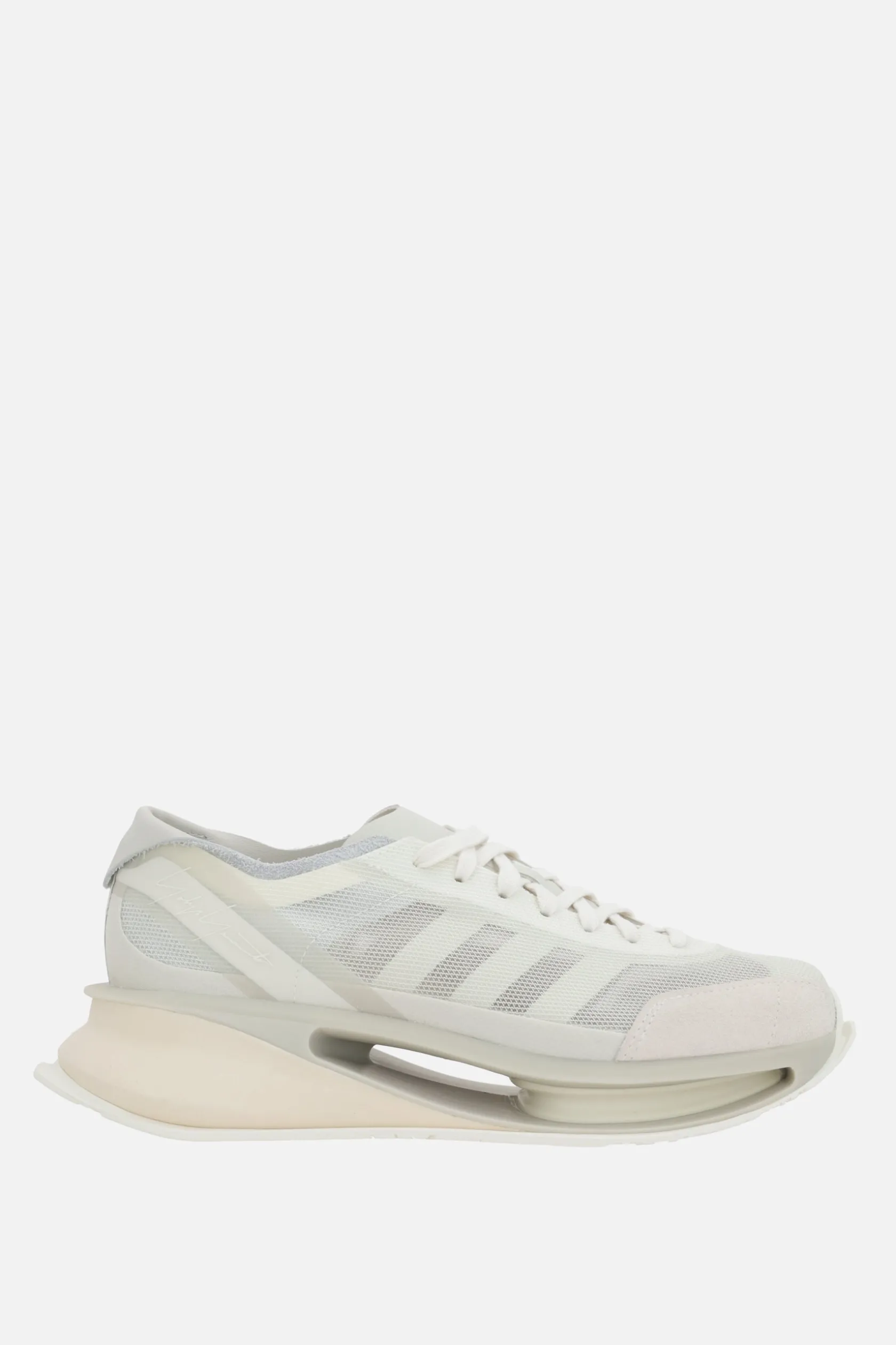 Sneakers>Y-3 sneaker S-Gendo Run in mesh e suede Neutro