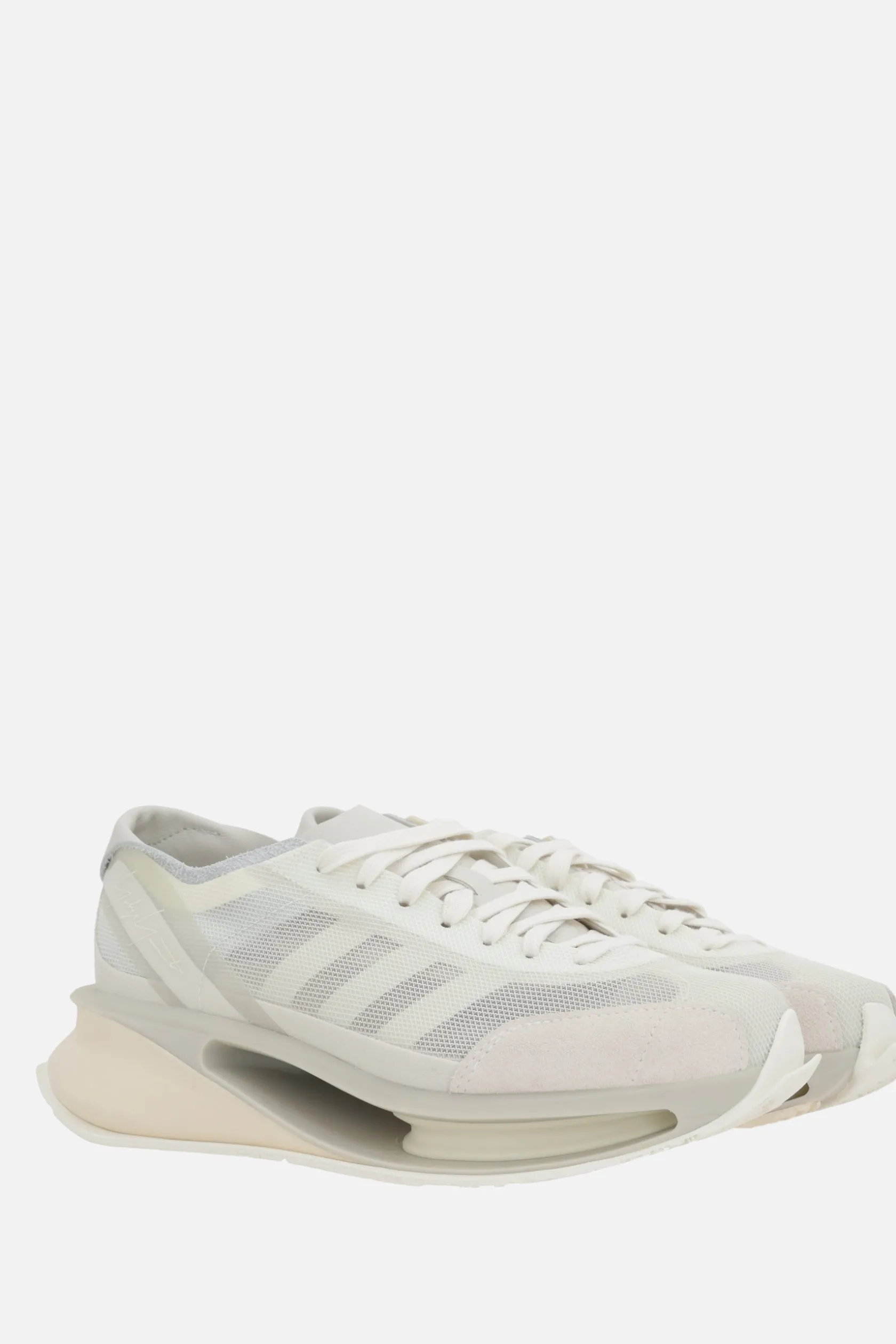 Sneakers>Y-3 sneaker S-Gendo Run in mesh e suede Neutro