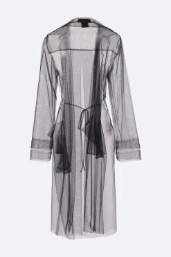 Capispalla>MARIA CALDERARA soprabito in tulle Nero