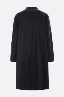 Capispalla>JIL SANDER soprabito monopetto in twill di nylon Nero