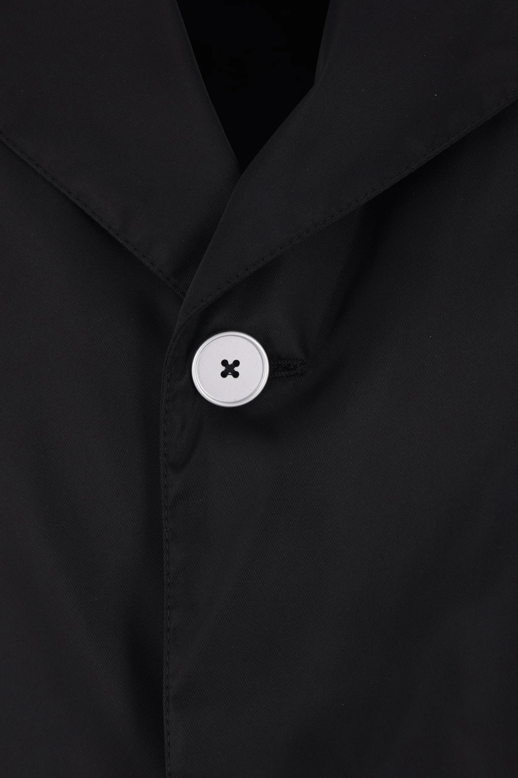 Capispalla>JIL SANDER soprabito monopetto in twill di nylon Nero