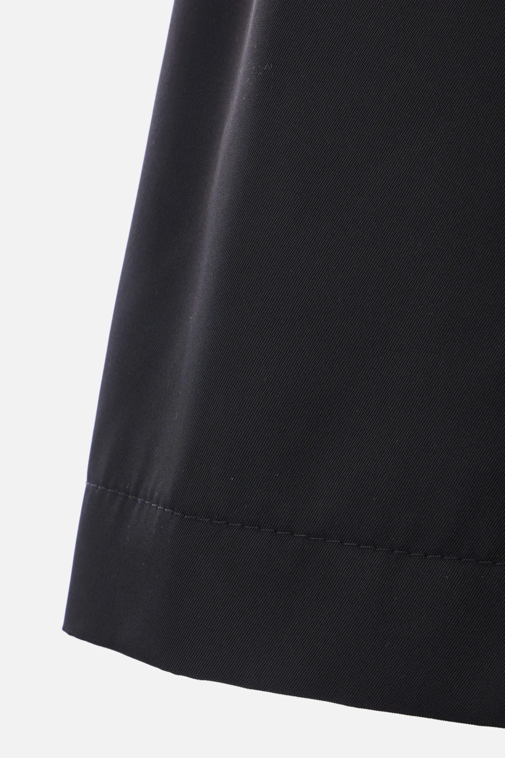 Capispalla>JIL SANDER soprabito monopetto in twill di nylon Nero