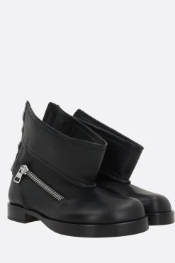 Stivali>JW ANDERSON stivaletto biker in pelle liscia Nero