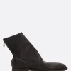 Stivali>GUIDI stivaletto con zip in pelle martellata Marrone