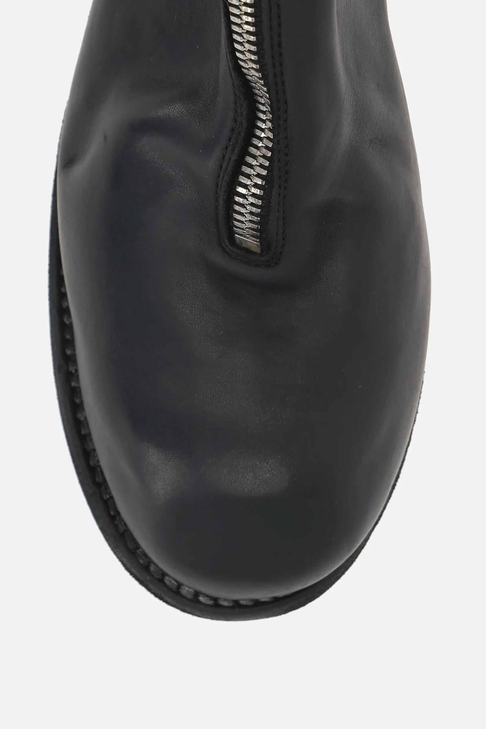 Stivali>GUIDI stivaletto in pelle martellata Nero