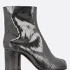 Stivali>MAISON MARGIELA stivaletto Tabi in pelle effetto Broken mirror Grigio