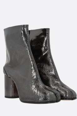 Stivali>MAISON MARGIELA stivaletto Tabi in pelle effetto Broken mirror Grigio