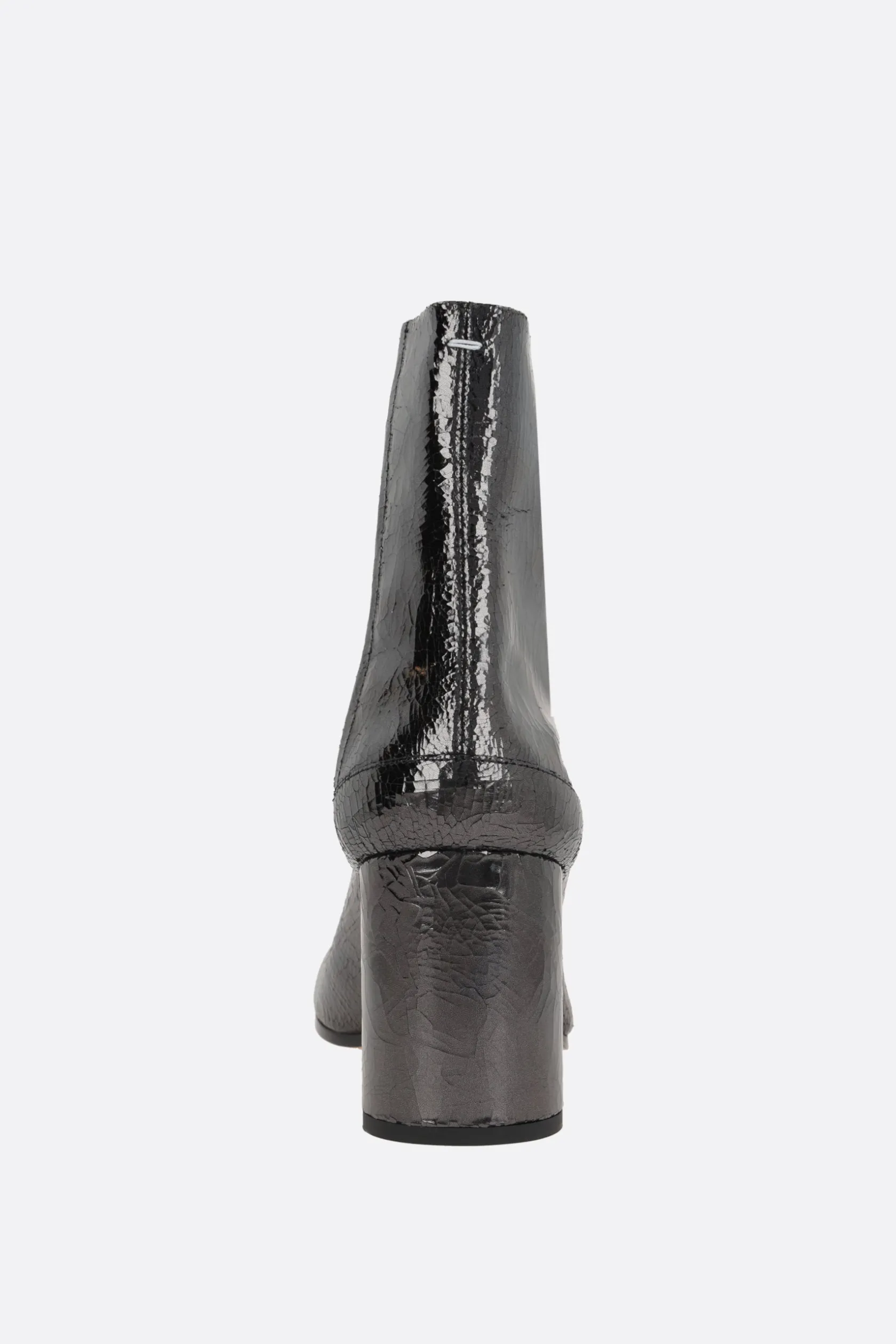 Stivali>MAISON MARGIELA stivaletto Tabi in pelle effetto Broken mirror Grigio