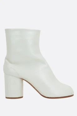 Stivali>MAISON MARGIELA stivaletto Tabi in suede laserato Bianco