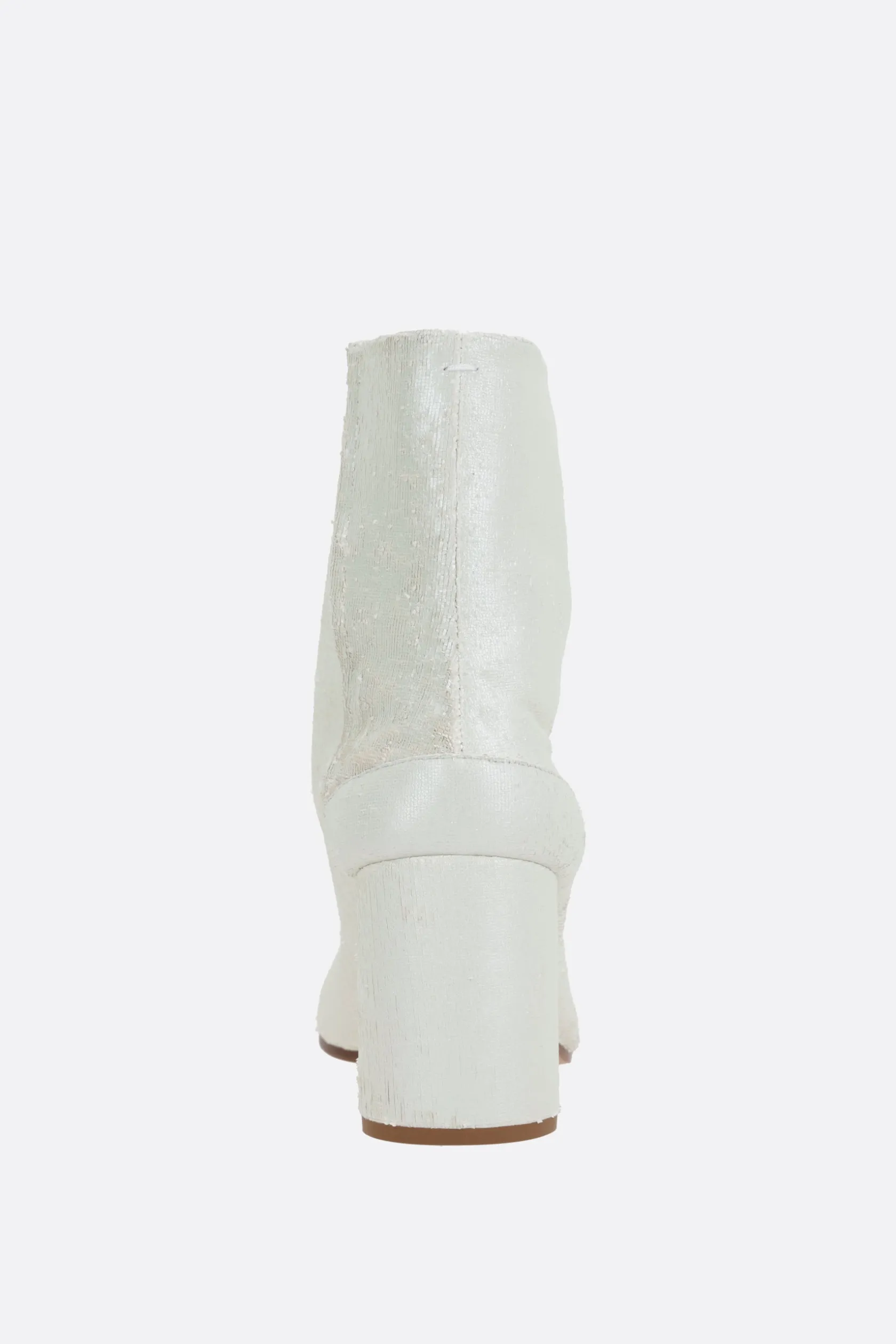 Stivali>MAISON MARGIELA stivaletto Tabi in suede laserato Bianco