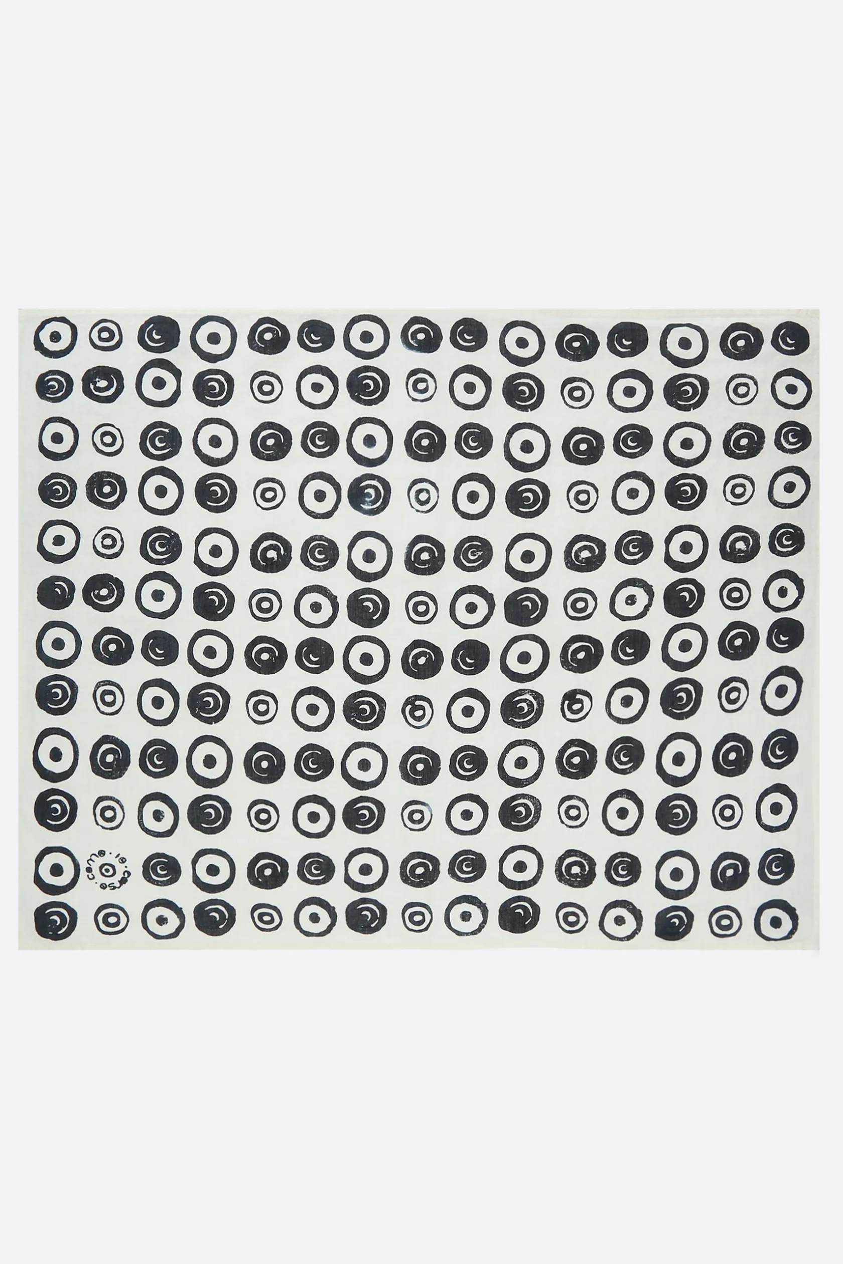 Lifestyle>10 CORSO COMO tea towel in lino stampa cerchi signature Bianco