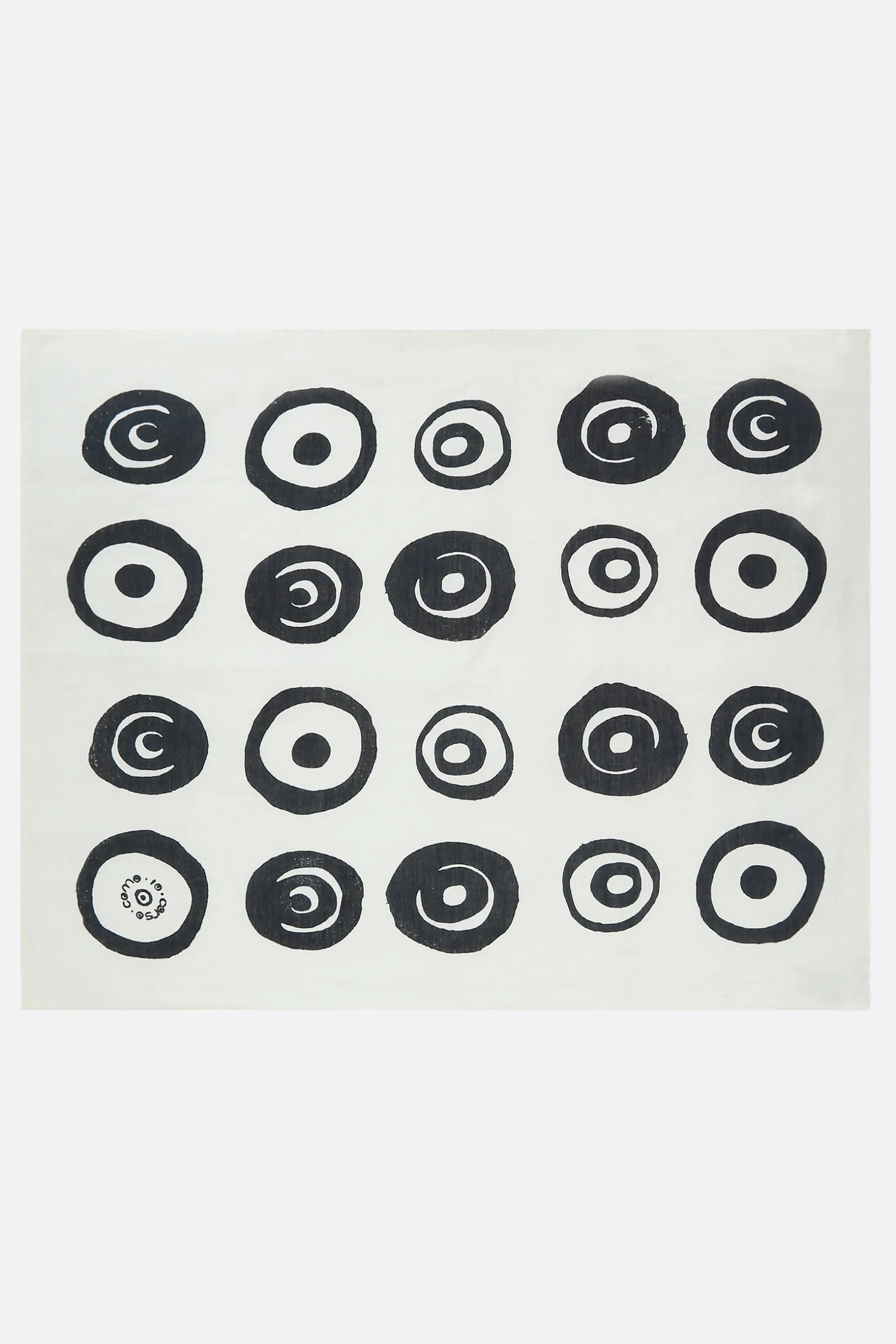 Lifestyle>10 CORSO COMO tea towel in lino stampa cerchi signature Bianco