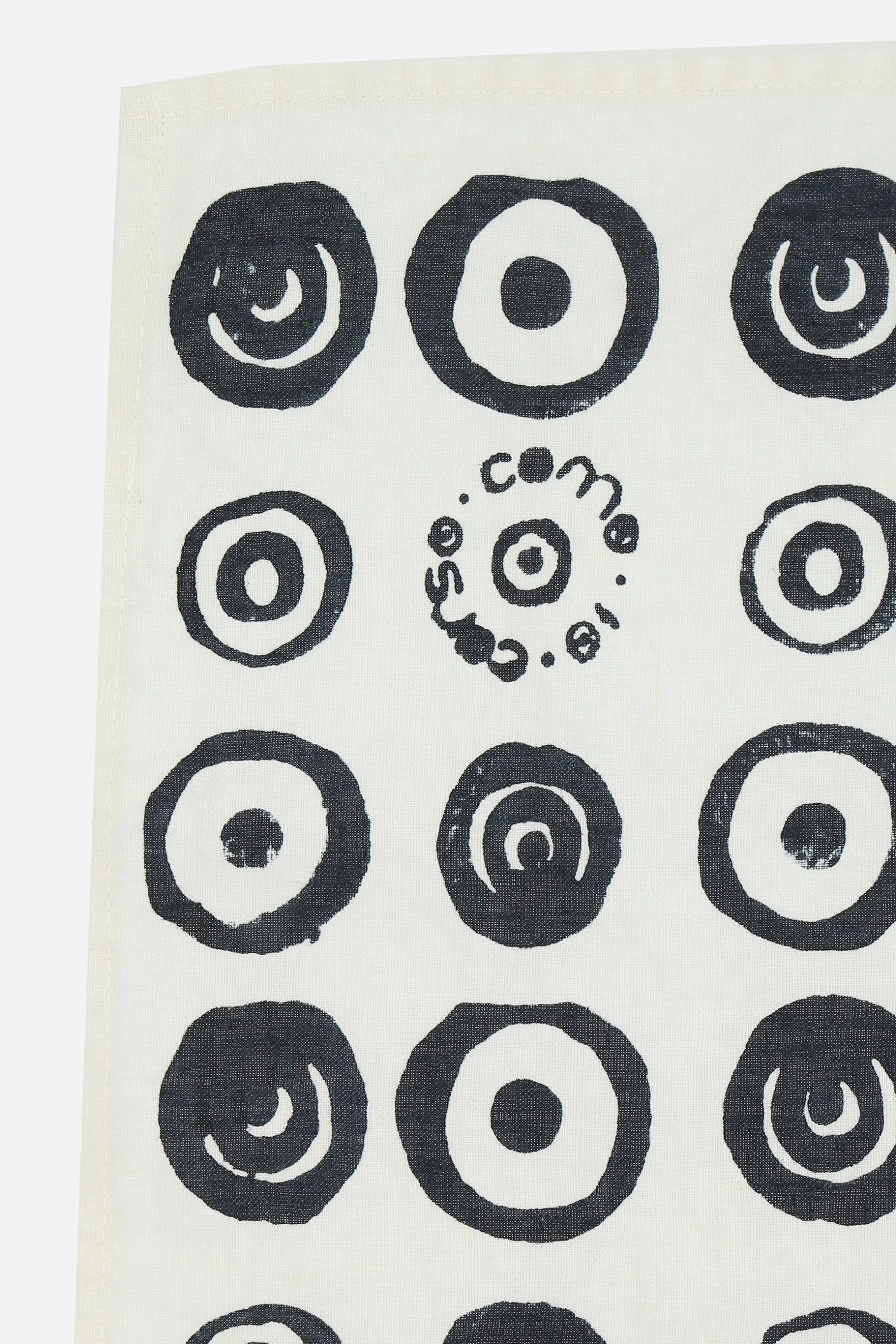 Lifestyle>10 CORSO COMO tea towel in lino stampa cerchi signature Bianco