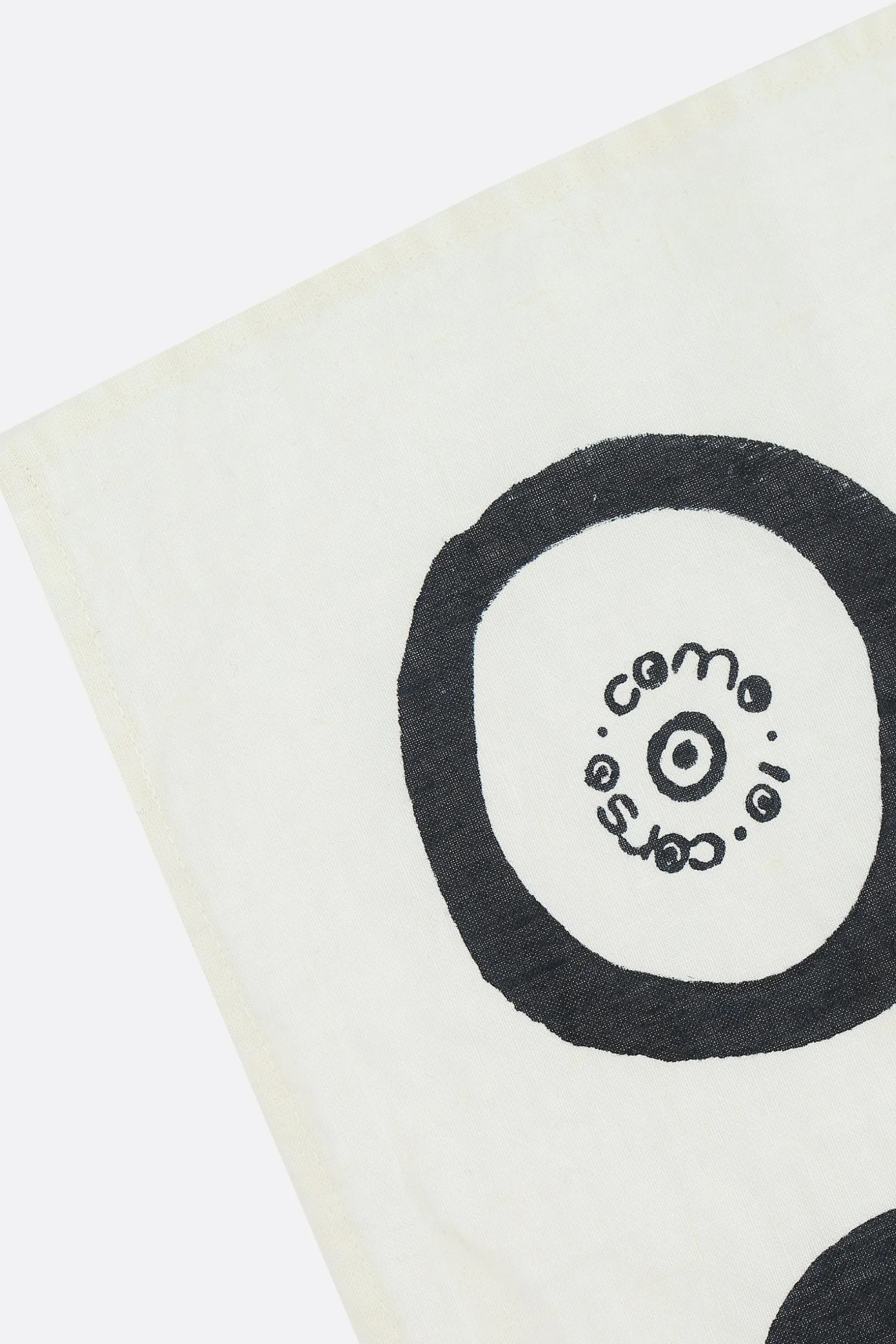 Lifestyle>10 CORSO COMO tea towel in lino stampa cerchi signature Bianco