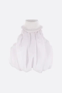 Topwear>DURAN LANTINK top a palloncino in canvas di cotone Bianco