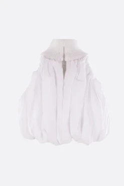 Topwear>DURAN LANTINK top a palloncino in canvas di cotone Bianco