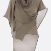 Topwear>YEHUAFAN top asimmetrico con cappuccio in seta e lino Verde