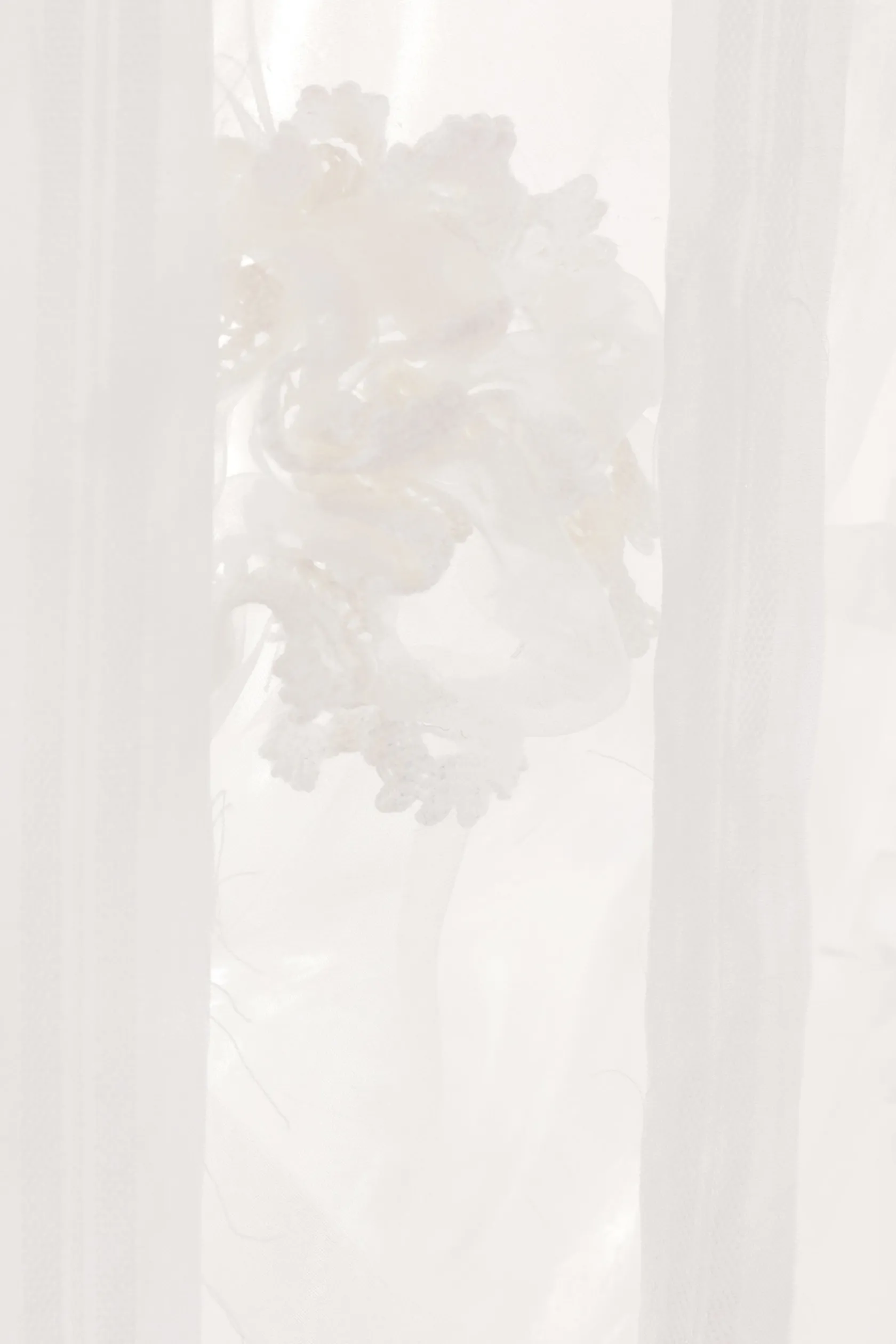 Topwear>ROISIN PIERCE top asimmetrico in organza con nastri Bianco