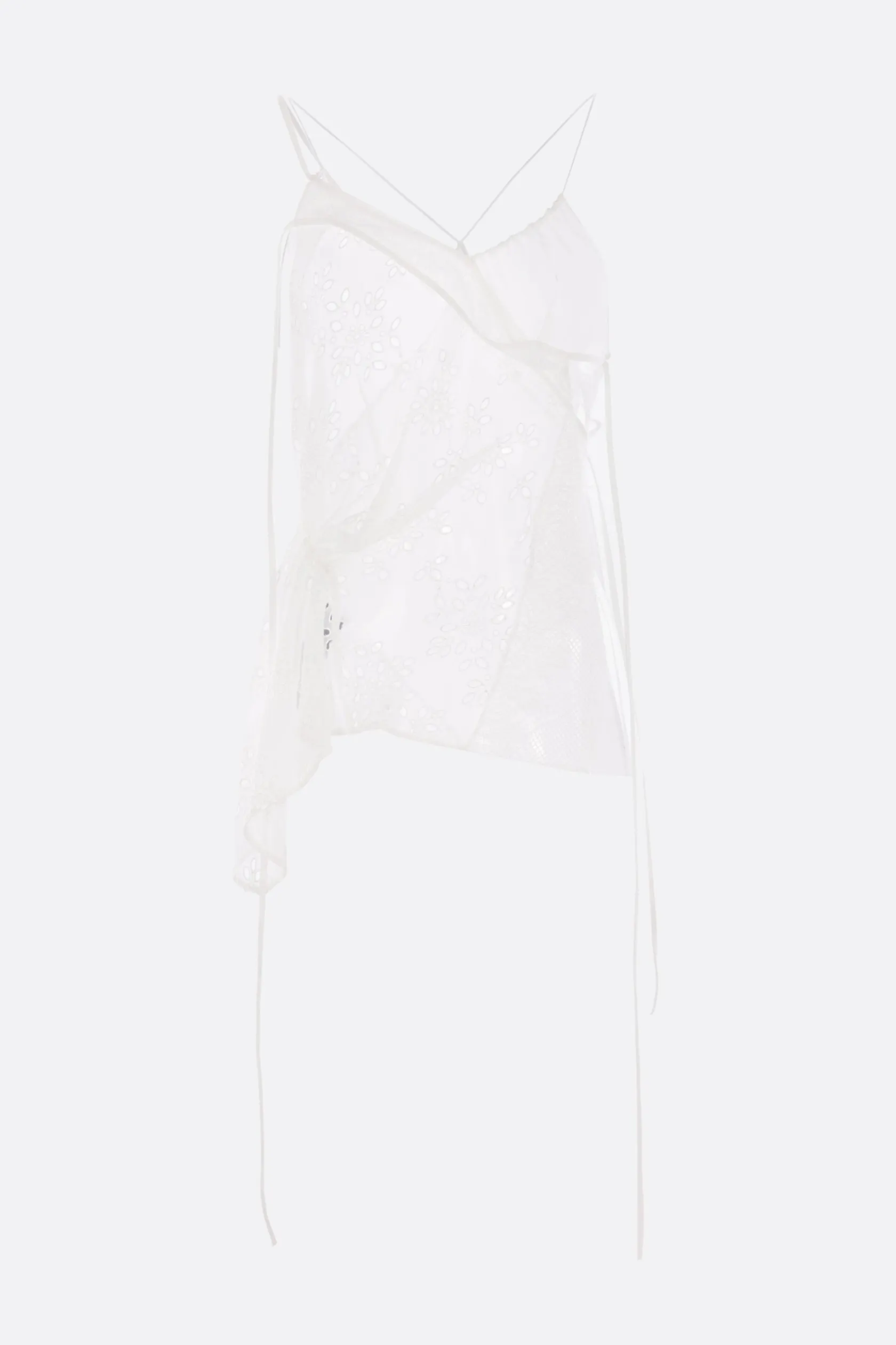 Topwear>ANN DEMEULEMEESTER top asimmetrico Vepa in seta Bianco