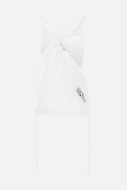 Topwear>ANN DEMEULEMEESTER top asimmetrico Vepa in seta Bianco
