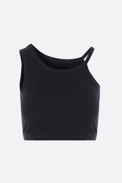 Topwear>Y'S top cropped in jersey Nero