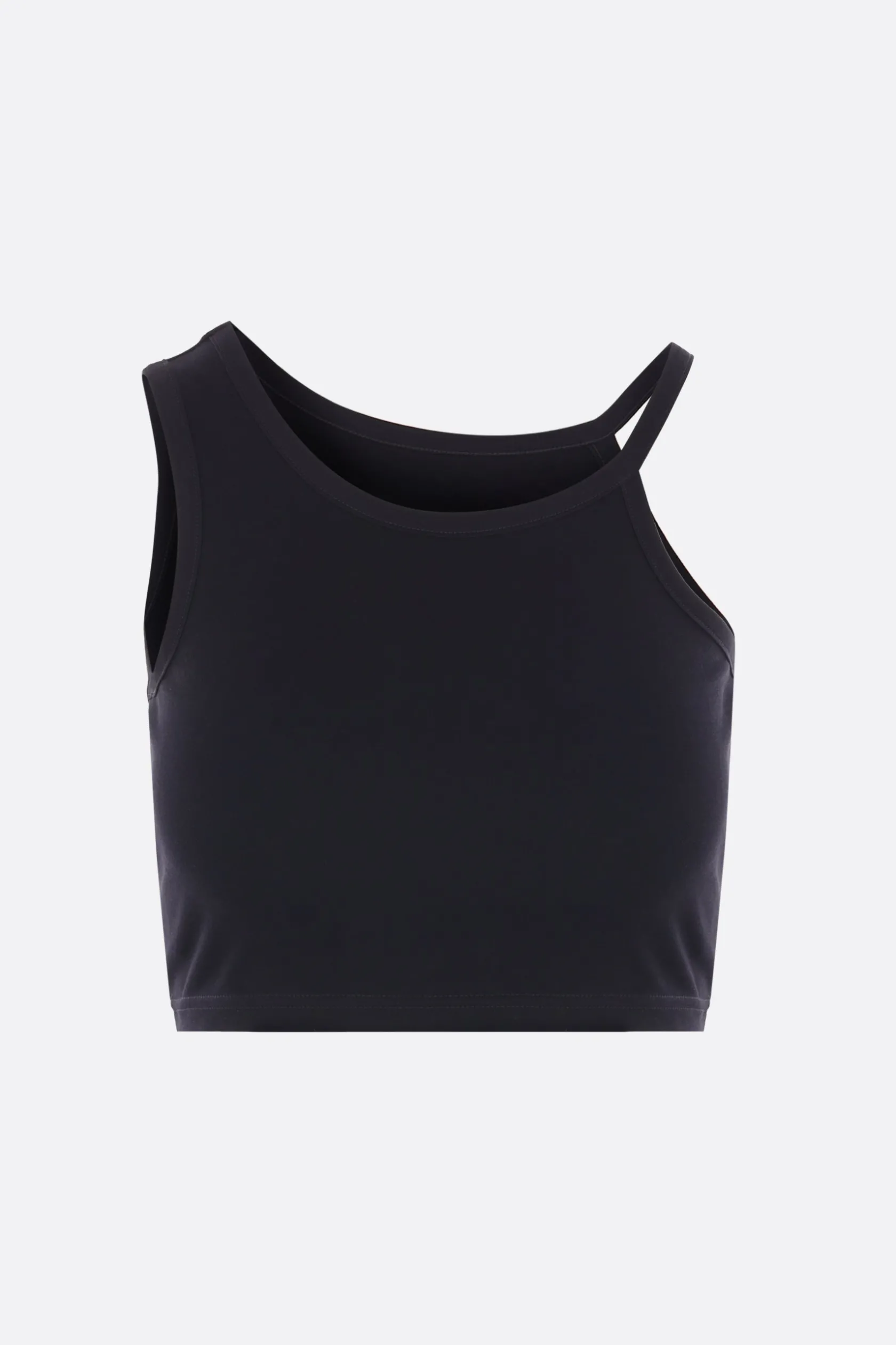 Topwear>Y'S top cropped in jersey Nero