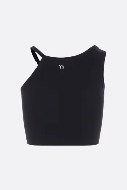 Topwear>Y'S top cropped in jersey Nero