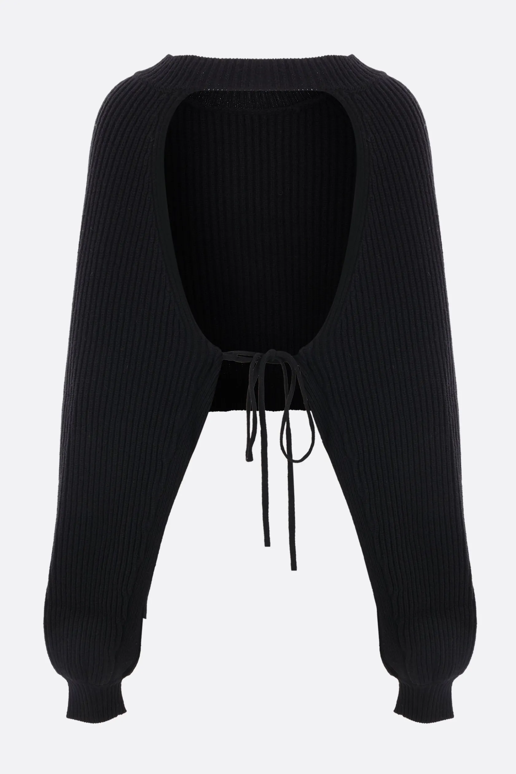 Topwear>YOHJI YAMAMOTO top cropped in maglia Nero