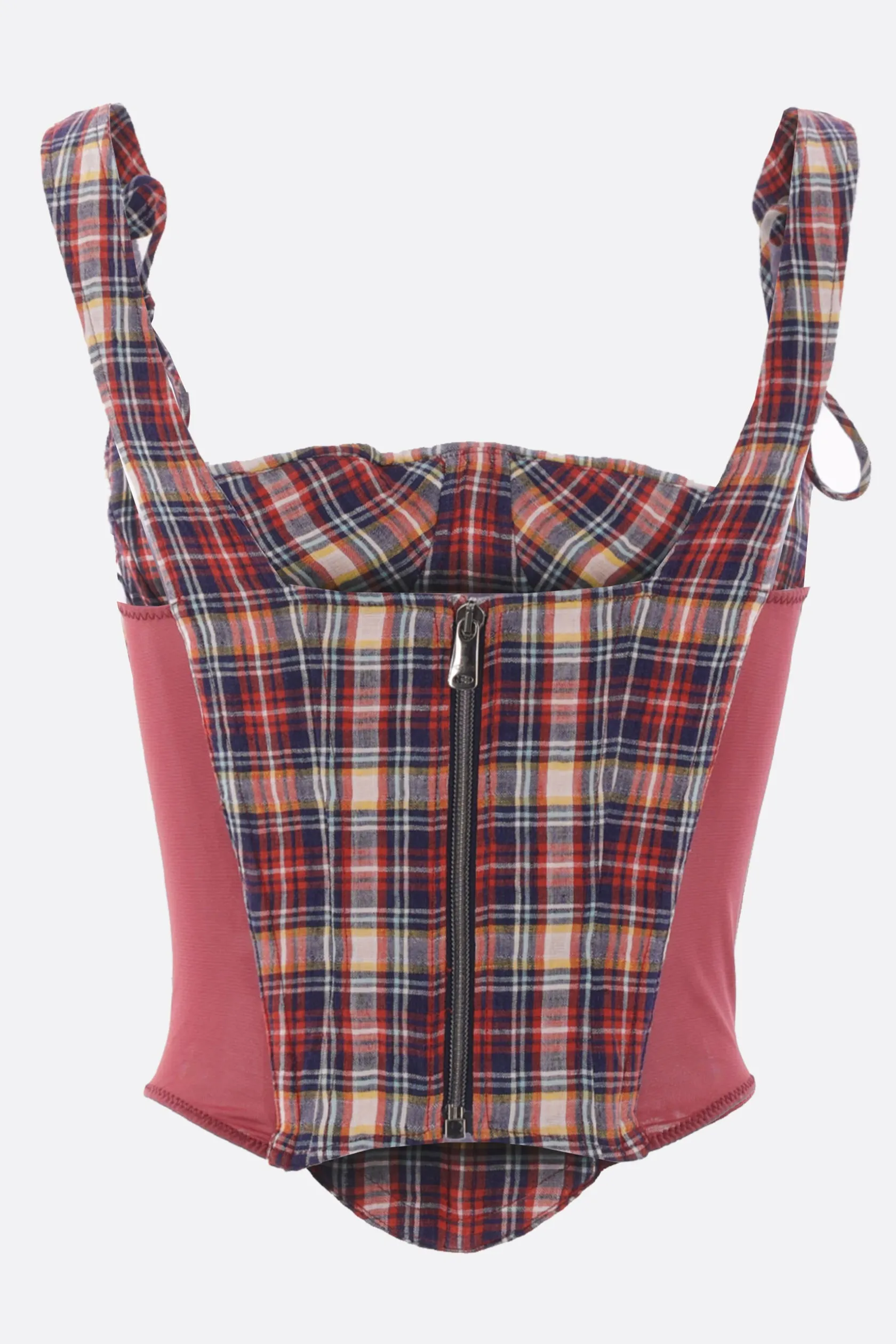Topwear>VIVIENNE WESTWOOD top Puppy Corset in lino check Multicolor