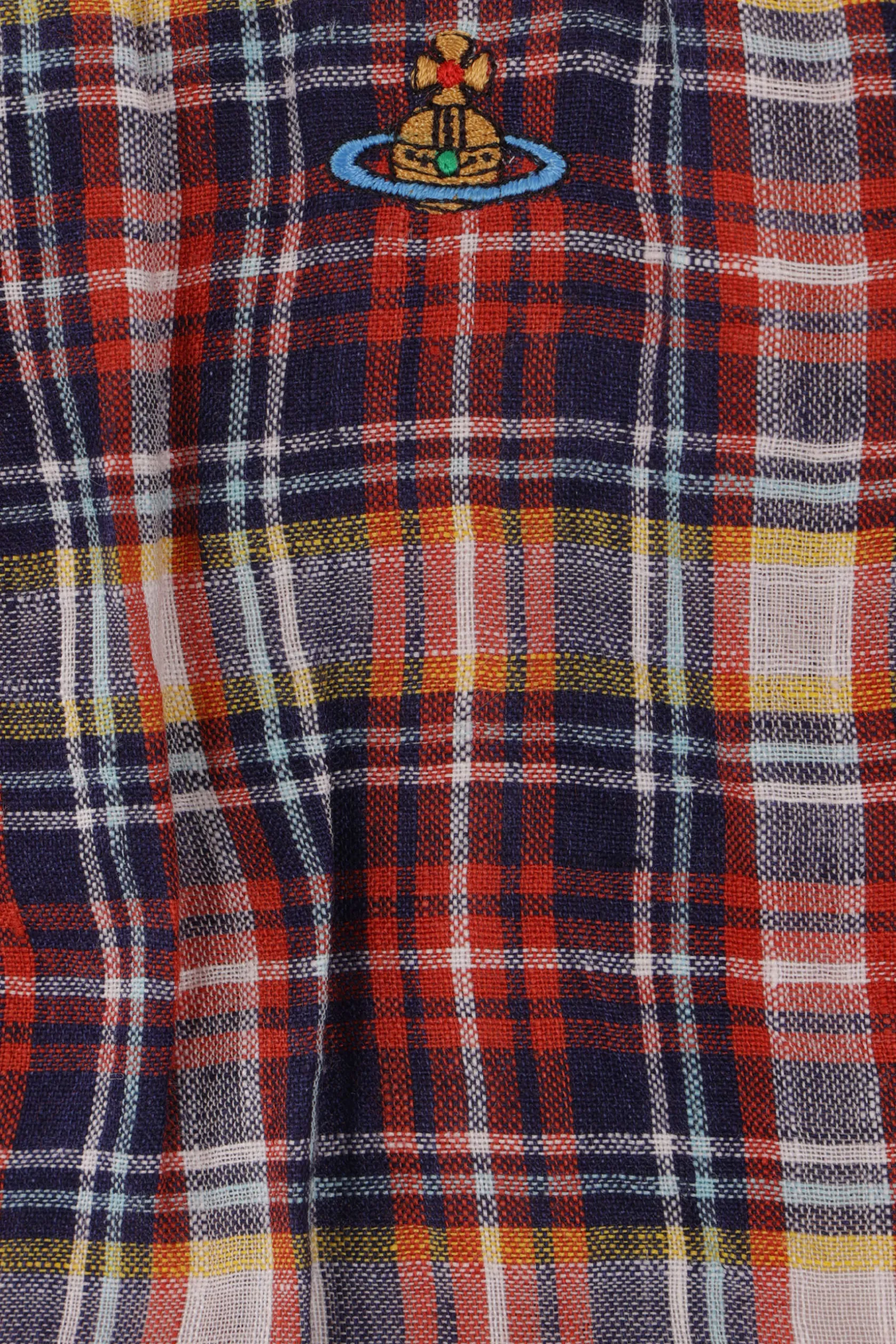Topwear>VIVIENNE WESTWOOD top Puppy Corset in lino check Multicolor