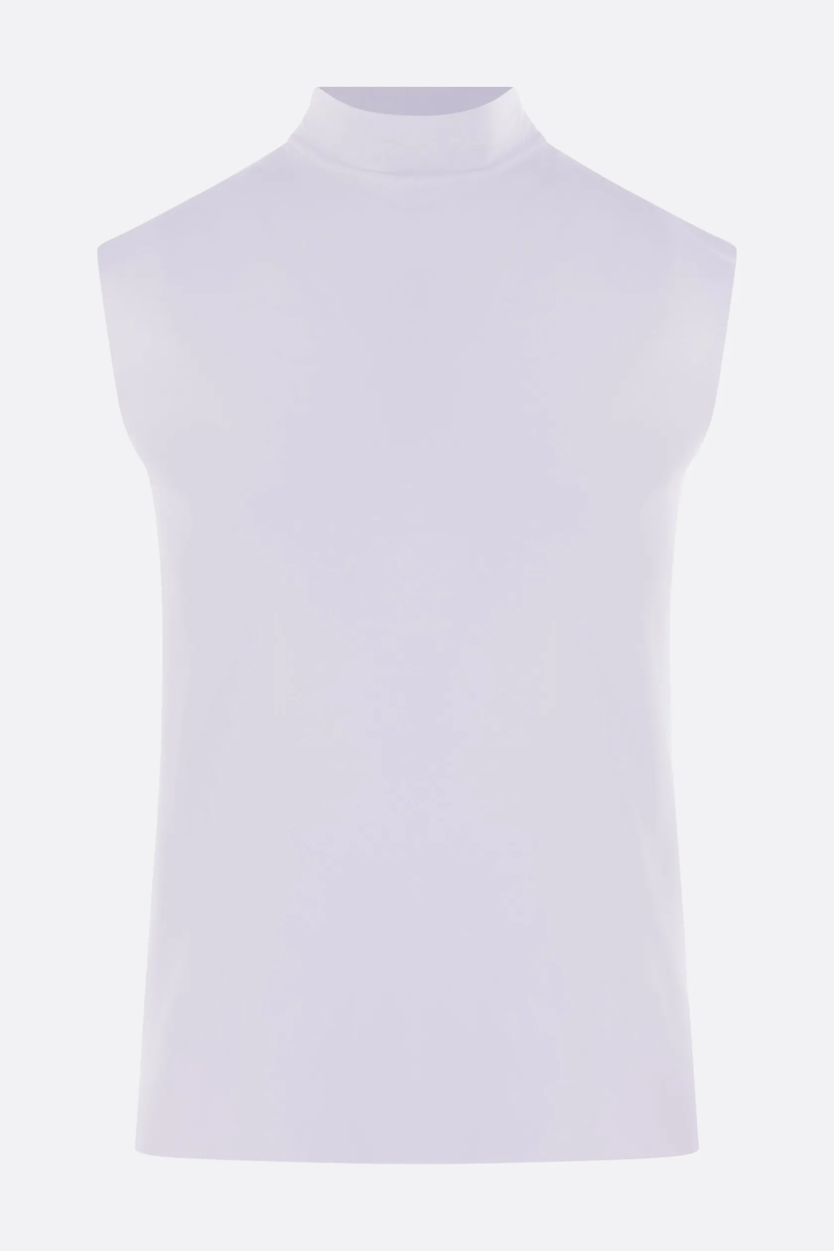 Topwear>PLAN C top smanicato in jersey stretch Bianco