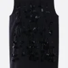 Topwear>PLAN C top smanicato in panama tecnico con ricami Nero