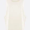 Topwear>META CAMPANIA COLLECTIVE top smanicato in twill di lana Bianco