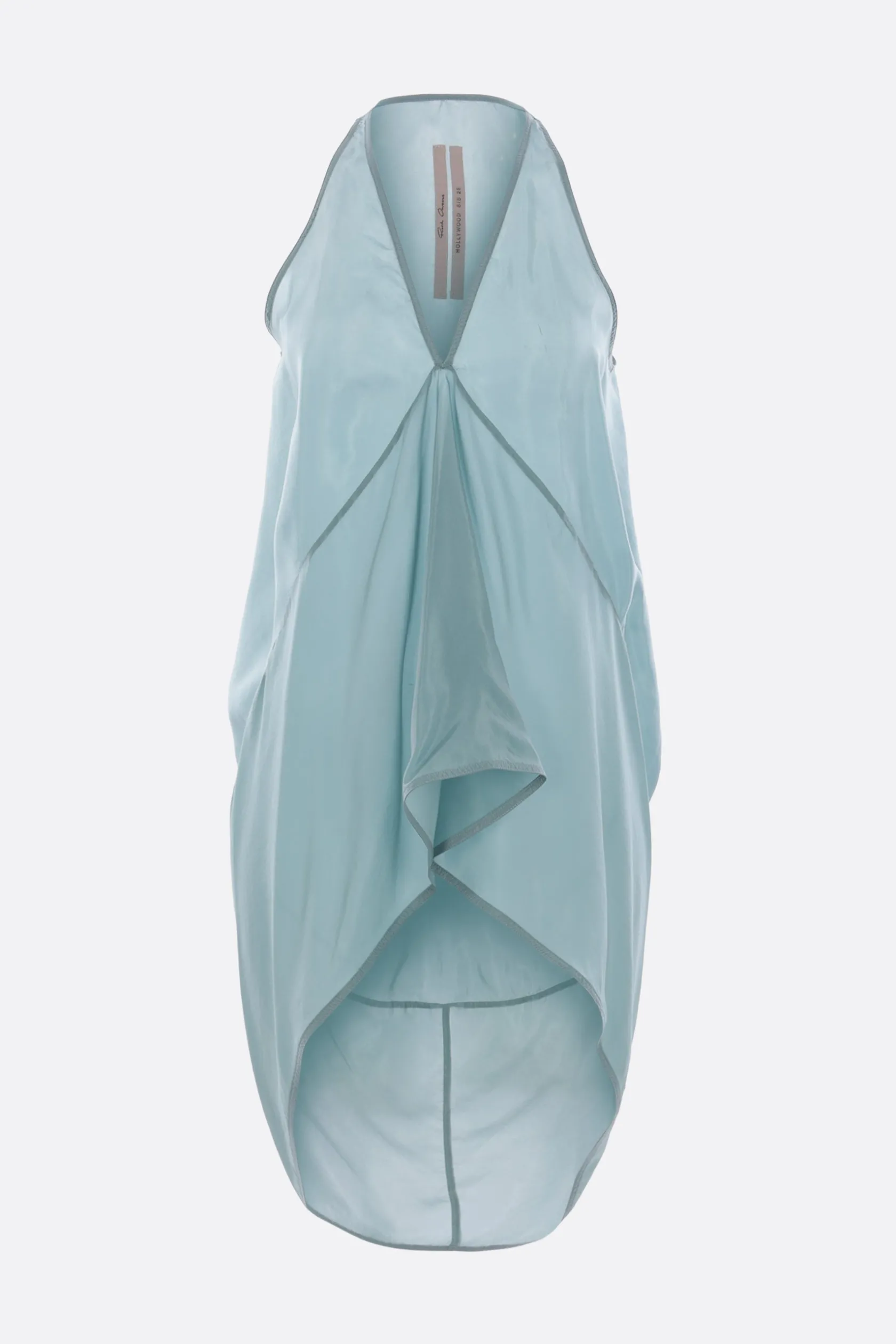 Topwear>RICK OWENS top smanicato Kite in cupro Blu