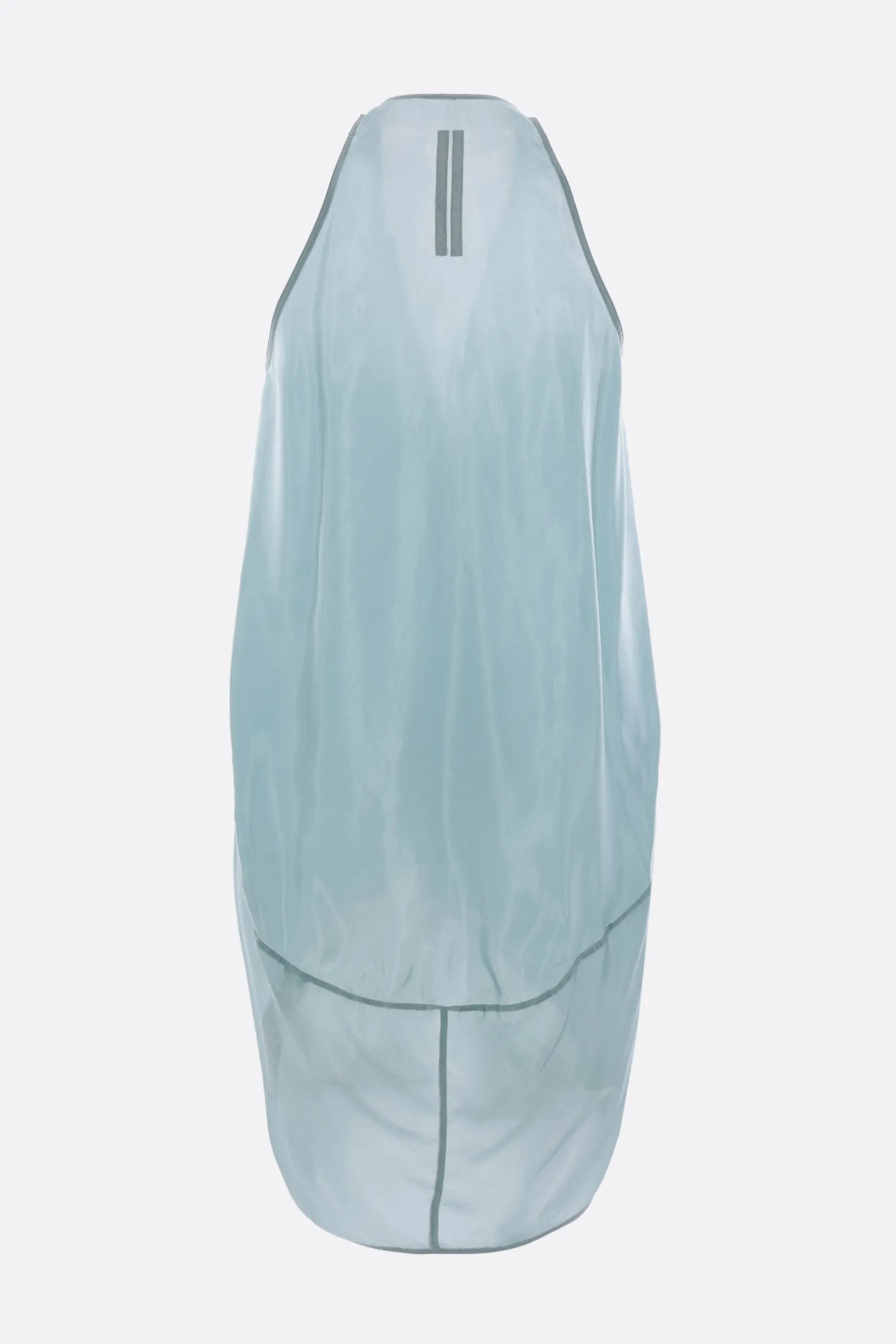 Topwear>RICK OWENS top smanicato Kite in cupro Blu