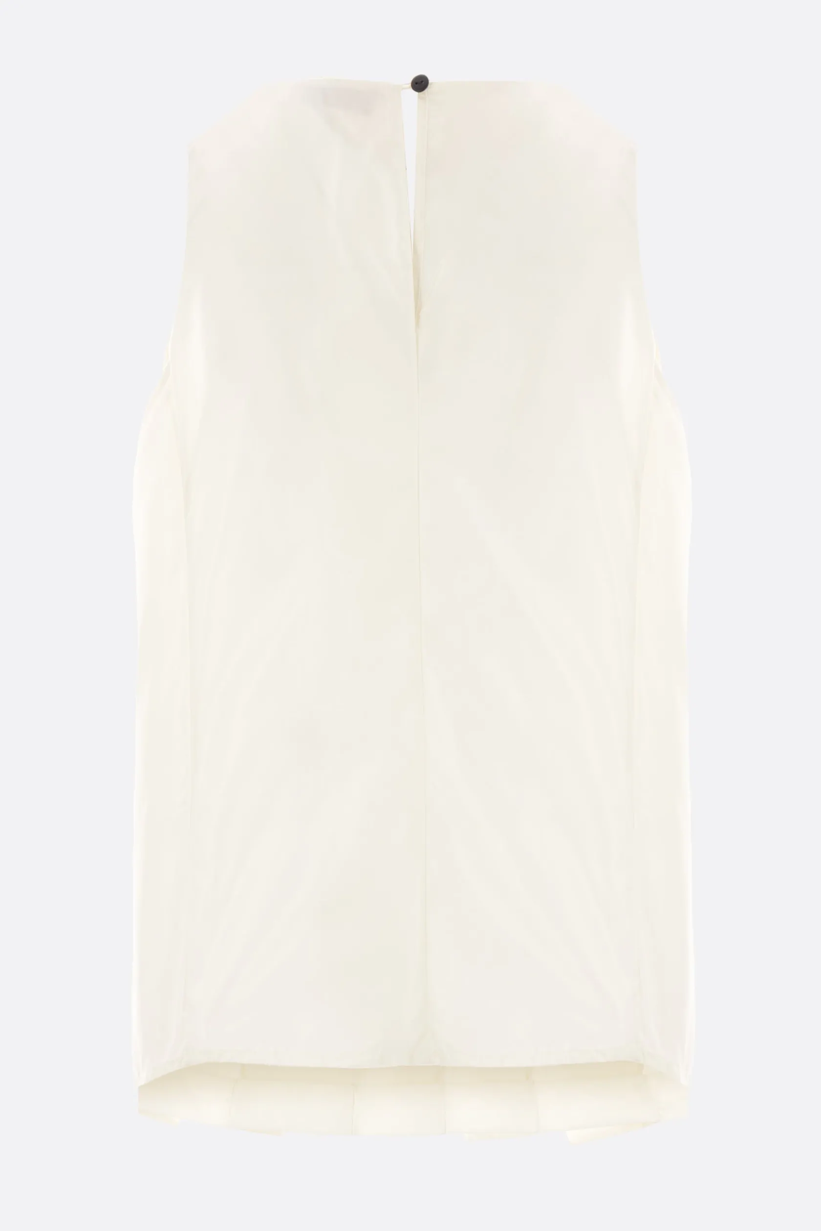 Topwear>MARIA CALDERARA top smanicato Origami in taffetà Bianco