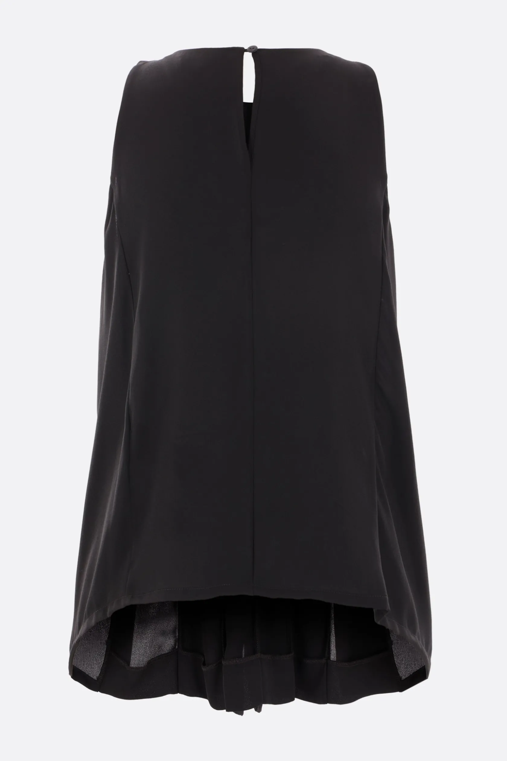 Topwear>MARIA CALDERARA top smanicato Origami in crêpe Nero