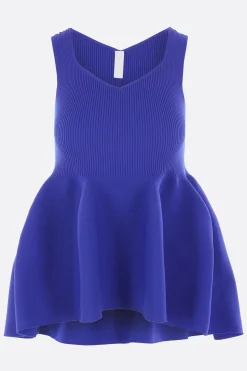 Topwear>CFCL top smanicato Pottery in maglia stretch Blu